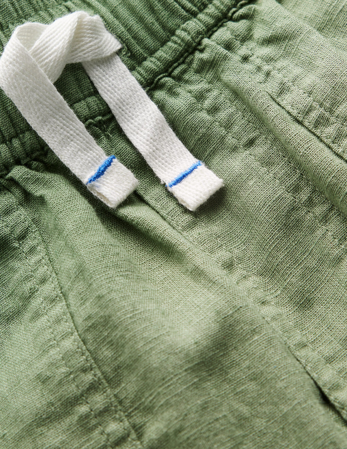 Cotton Linen Pull-on Trouser-Newt Green - Image 3