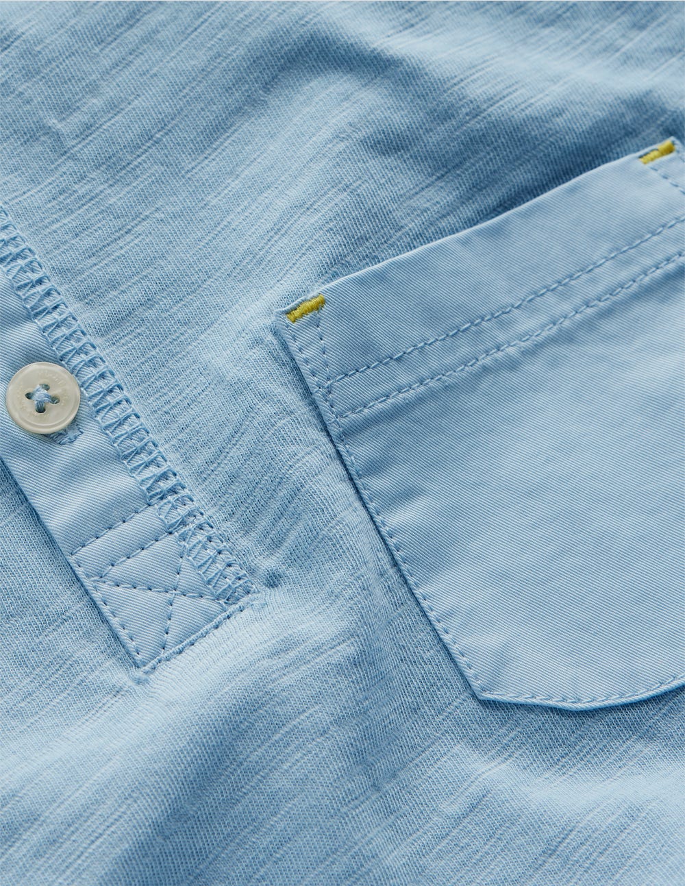 Short Sleeve Henley T-Shirt-Glacier Blue