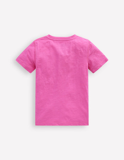 Short Sleeve Henley T-Shirt-Strawberry