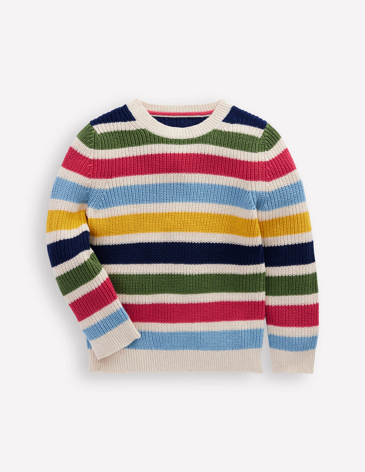 Everyday Cotton Jumper-Multi Stripe