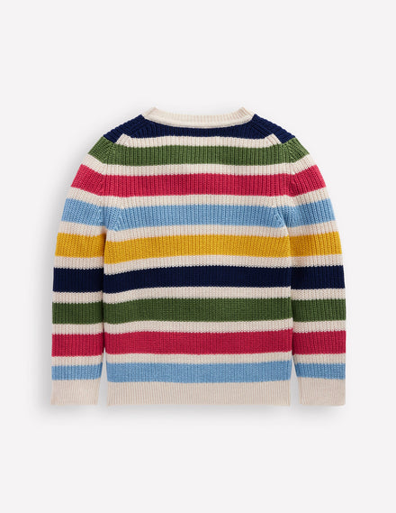 Everyday Cotton Jumper-Multi Stripe