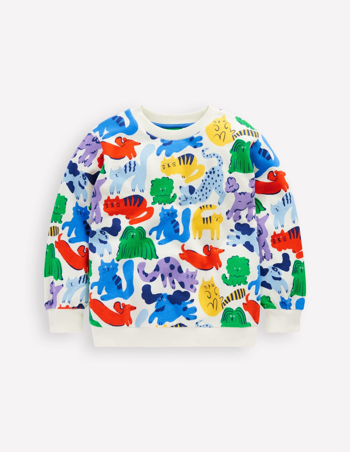 Printed Sweatshirt-Rainbow Pets