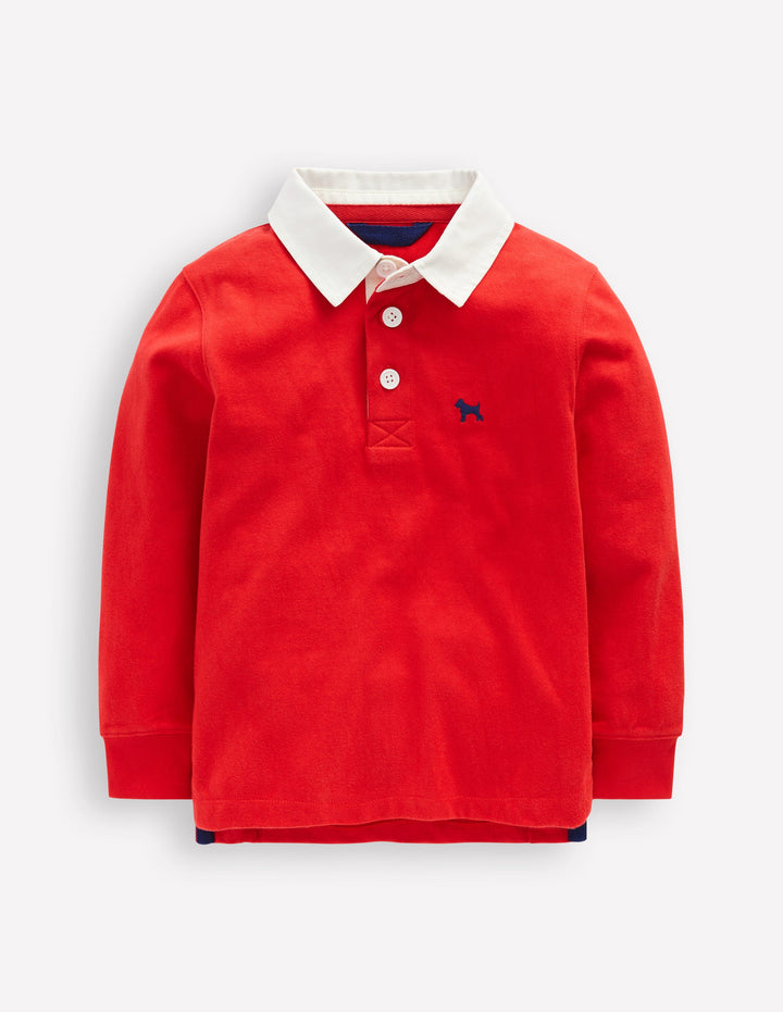 Classic Rugby Shirt-Rockabilly Red