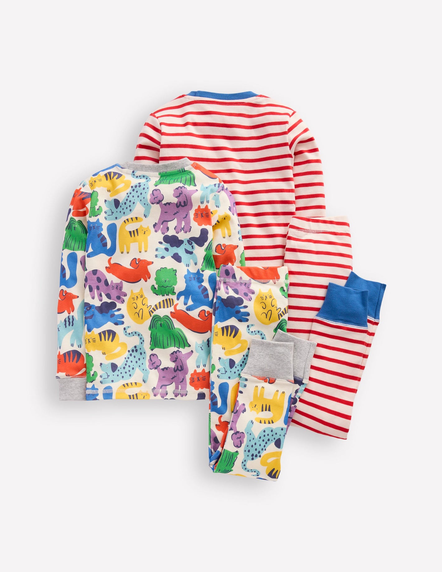 Snug Twin Pack Pyjamas-Rainbow Pets