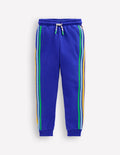 Rainbow Stripe Joggers-Bright Blue