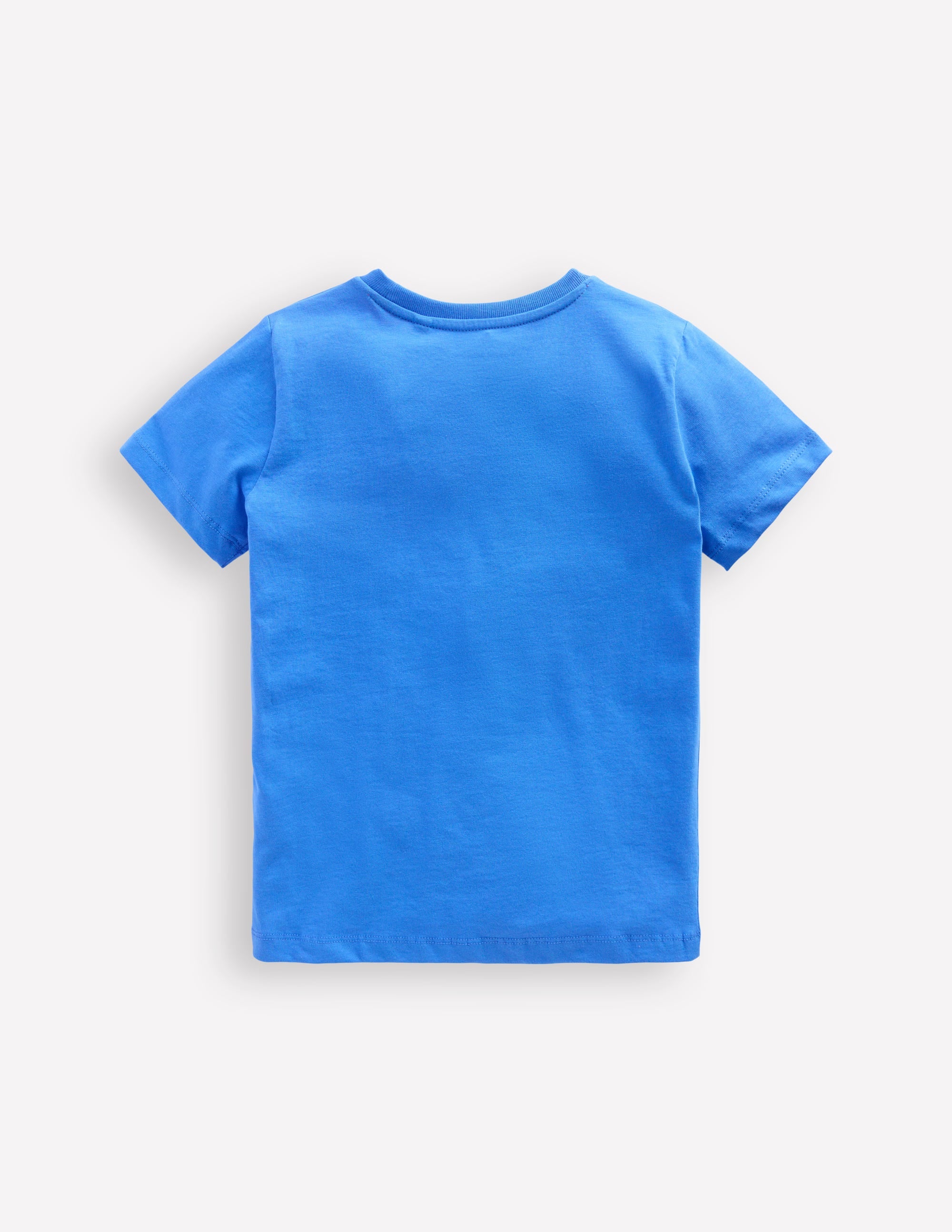 Short Sleeve Graphic T-shirt-Peacock Plume Blue Farm - Image 2