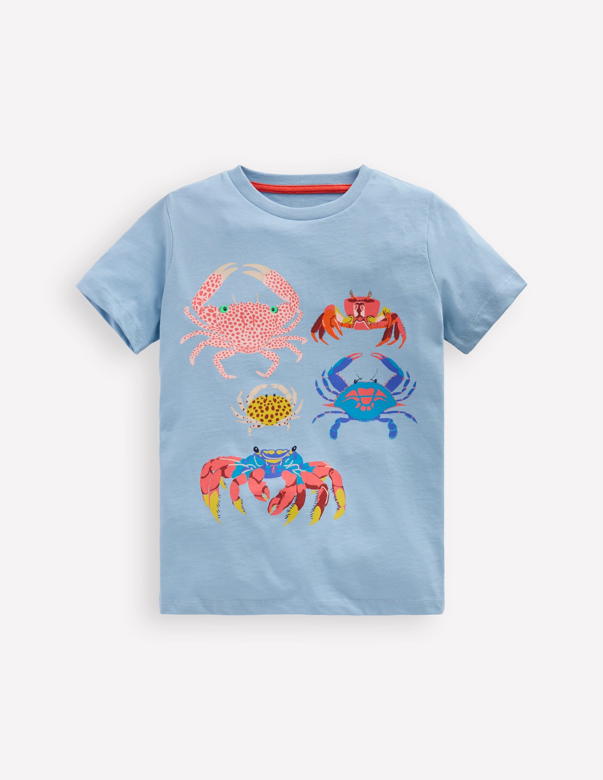 Short Sleeve Graphic T-shirt-Vintage Blue Crabs - Image 1