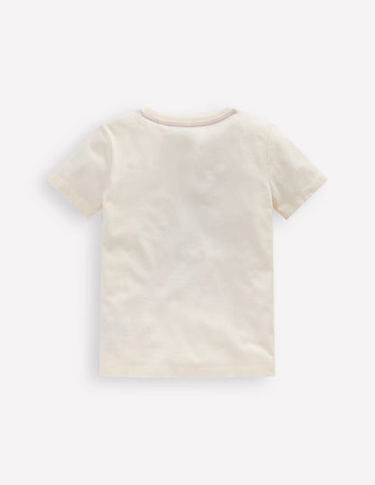 Chain Stitch T-Shirt-Soft Ivory Bus