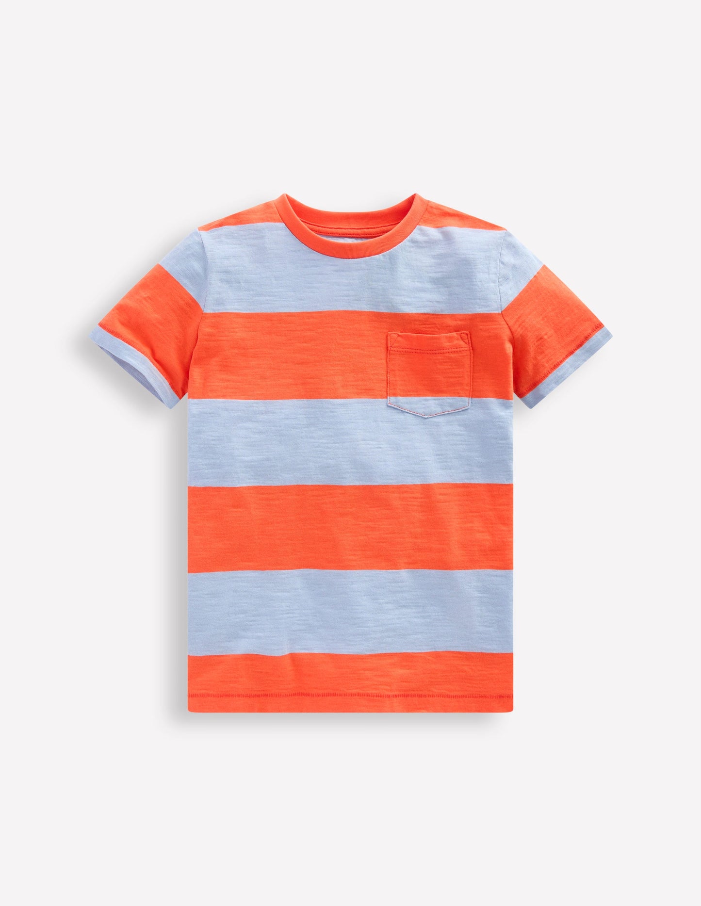 Everyday Short Sleeve T-Shirt-Mandarin Orange/Glacier Stripe