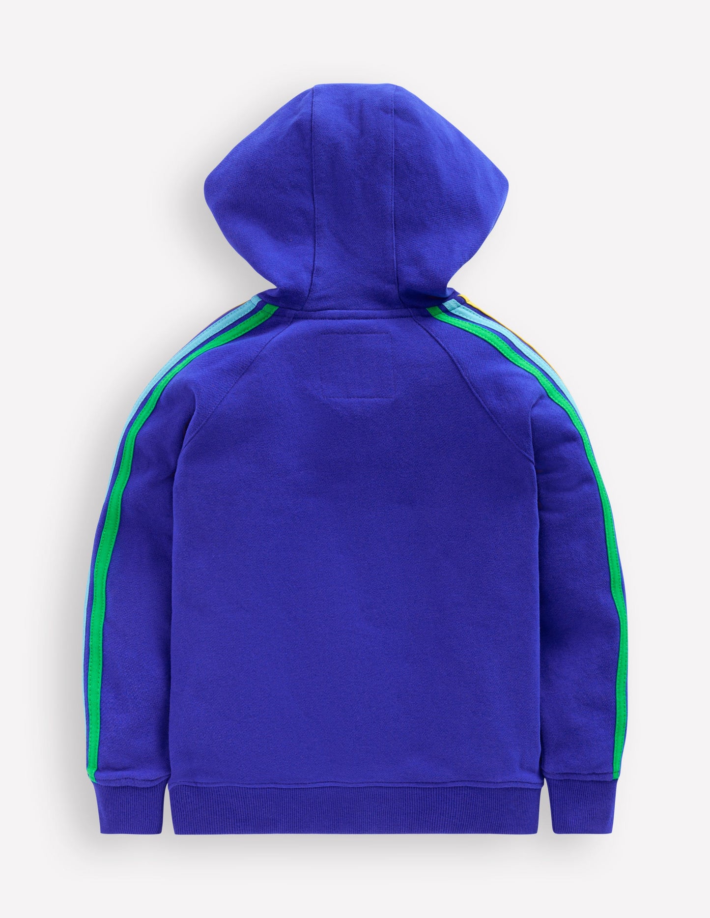 Rainbow Zip-Up Hoodie-Peacock Plume Blue