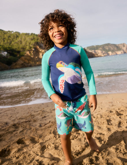 Logo Rash Vest-Starboard Blue Turtle