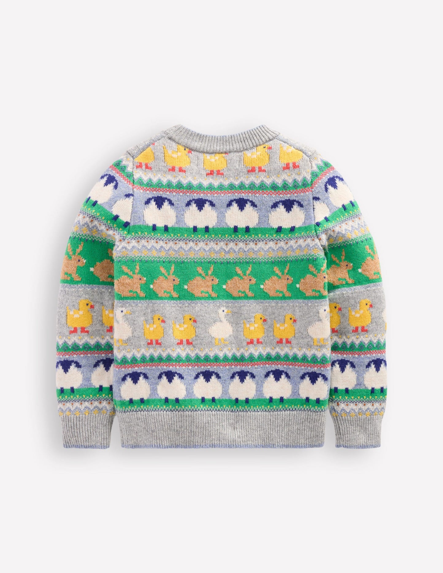 Fair Isle Jumper-Grey Marl Easter