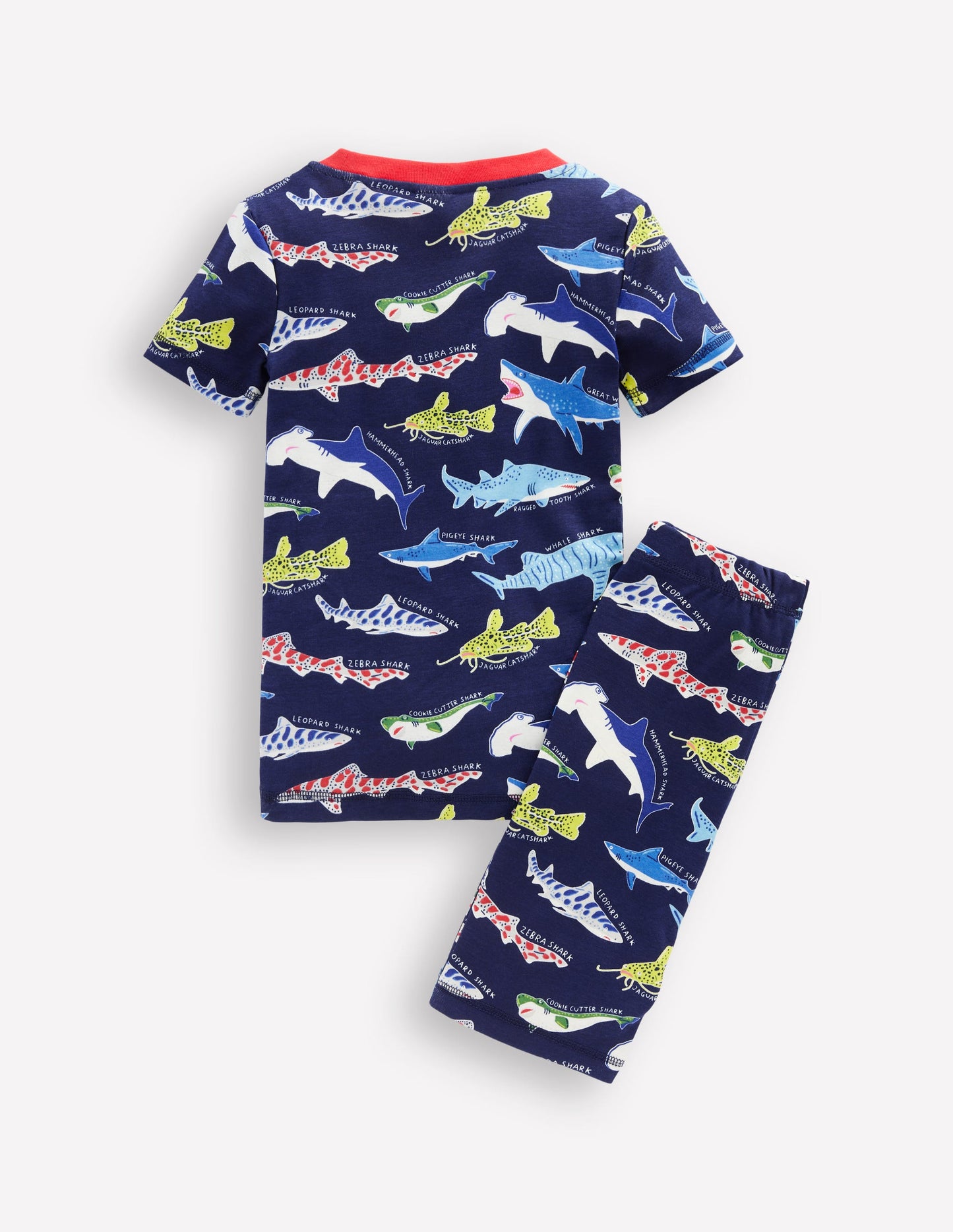 Snug Short John Glow Pyjamas-College Navy Sharks