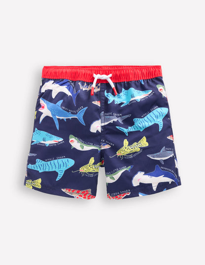 Swim Shorts-College Navy Sharks