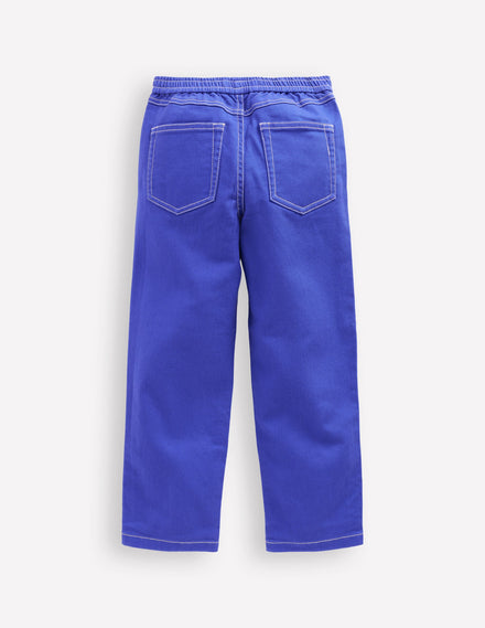 Pull-On Trousers-Blue Heron