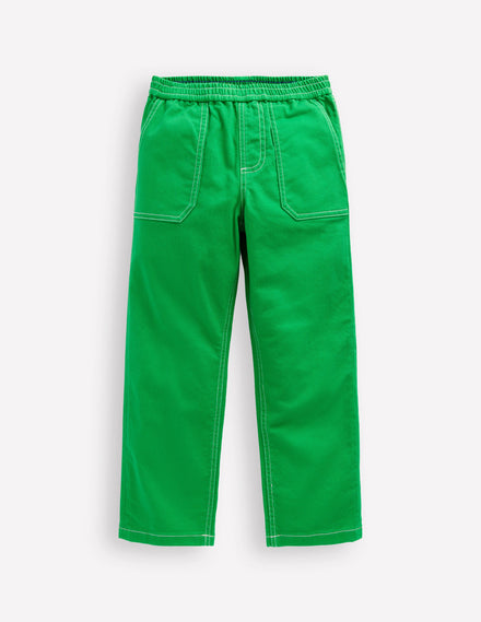 Pull-On Trousers-Sapling Green