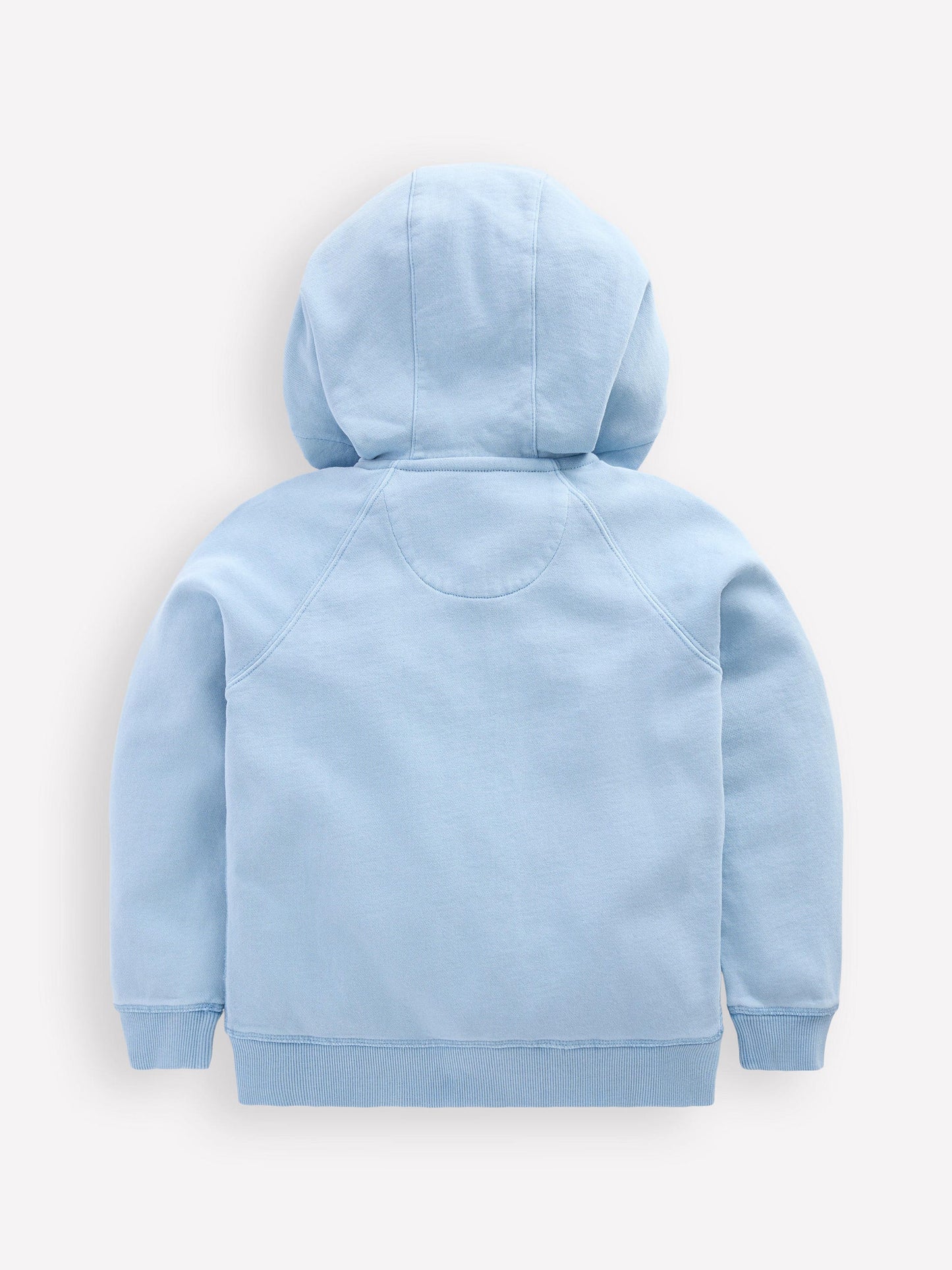 Garment Dye Zip Up Hoodie-Glacier Blue