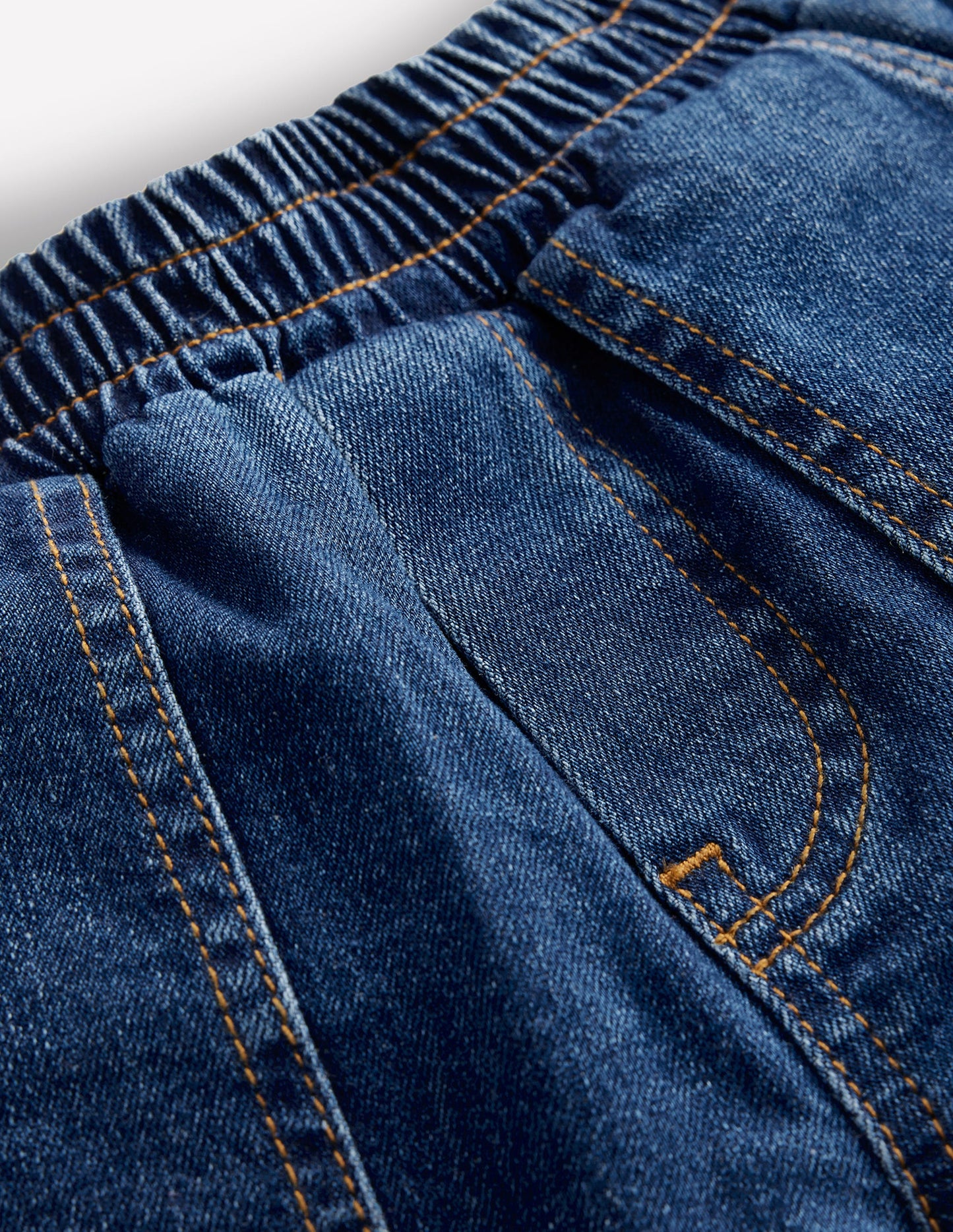 Pull-On Jeans-Mid Wash