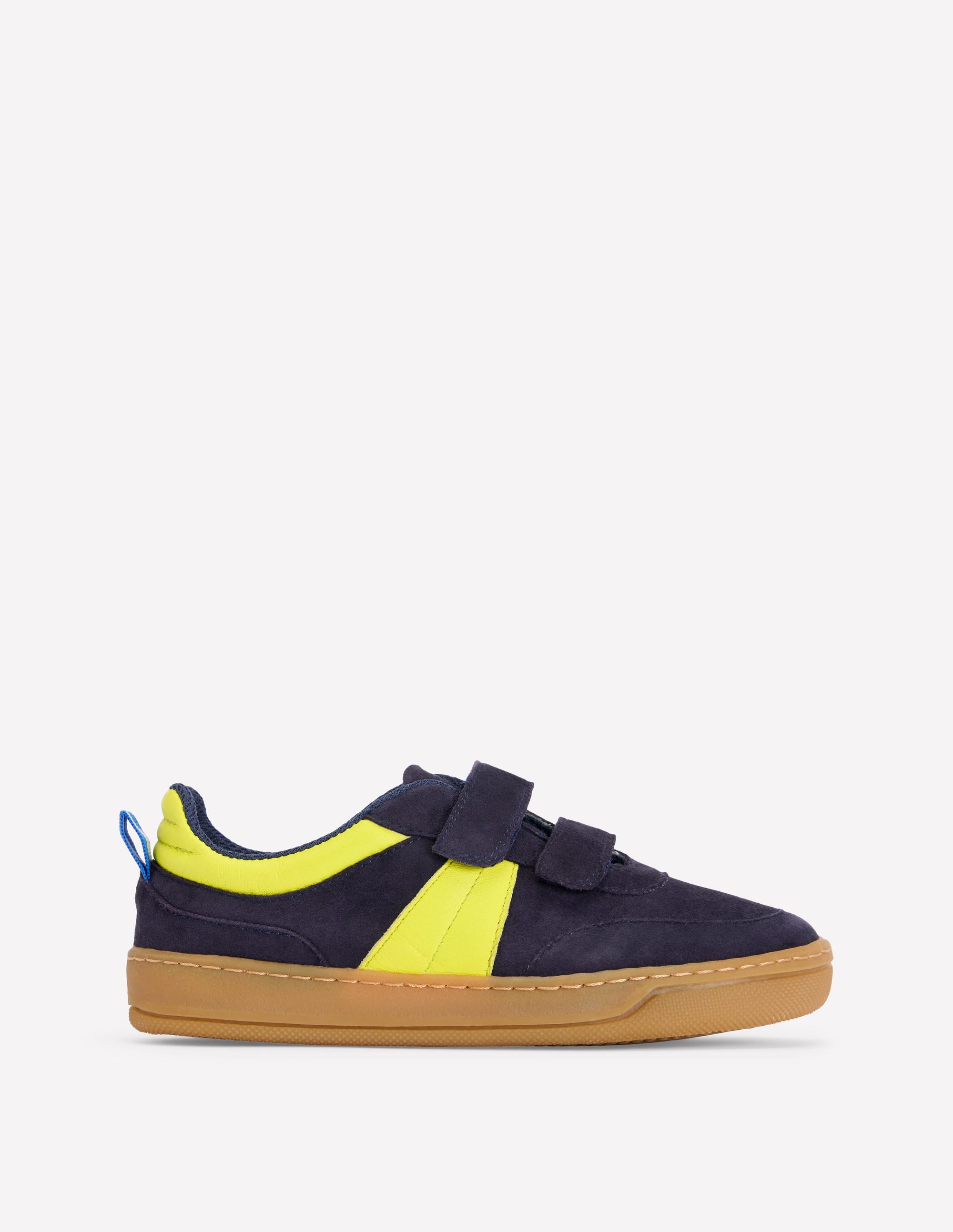 Colourblock Low Tops-College Navy/Neon - Image 1