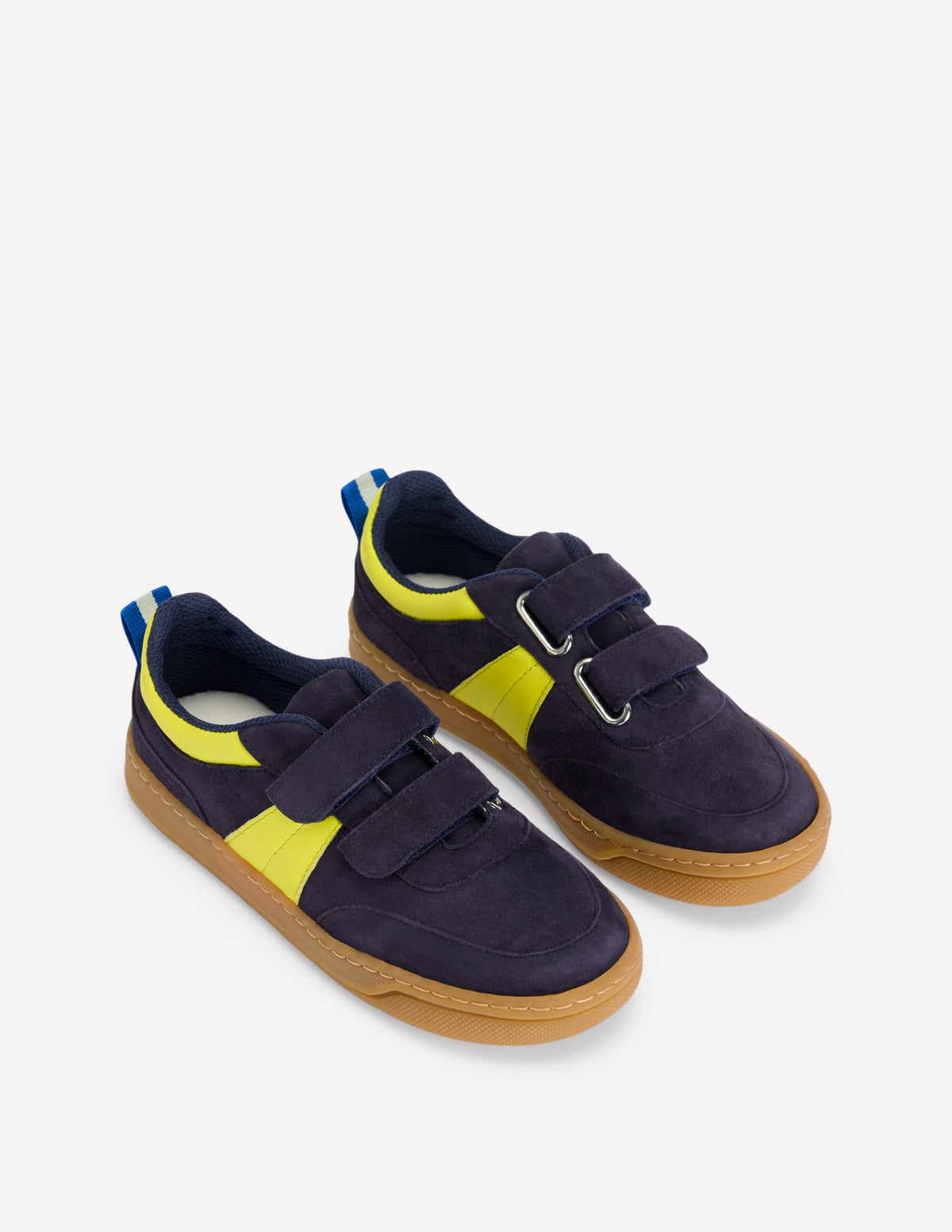 Colourblock Low Tops-College Navy/Neon - Image 2