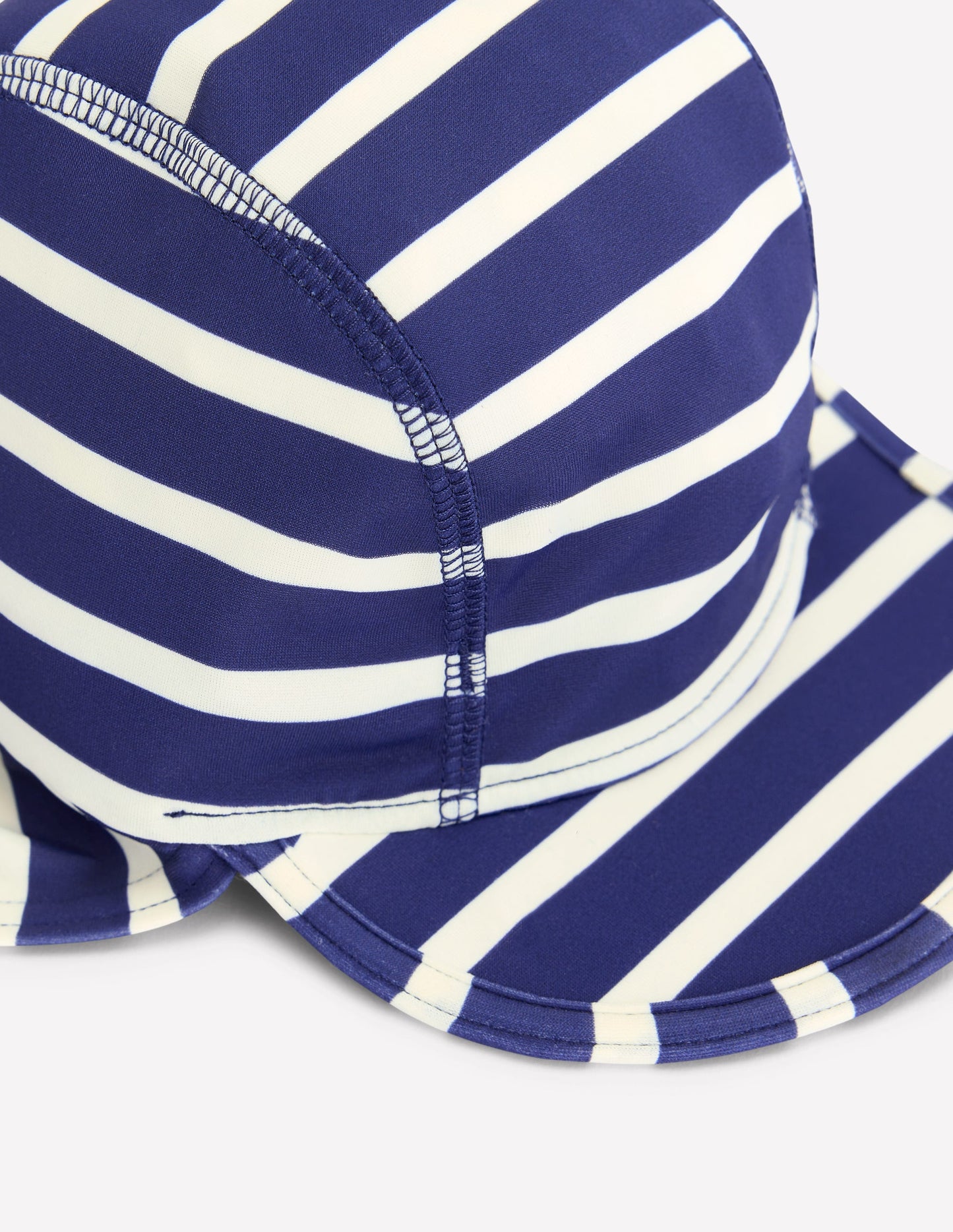 Fun Sun Safe Hat-Navy and Ivory Stripe