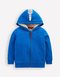 Shaggy-Lined Hoodie-Kingfisher Blue Rocket