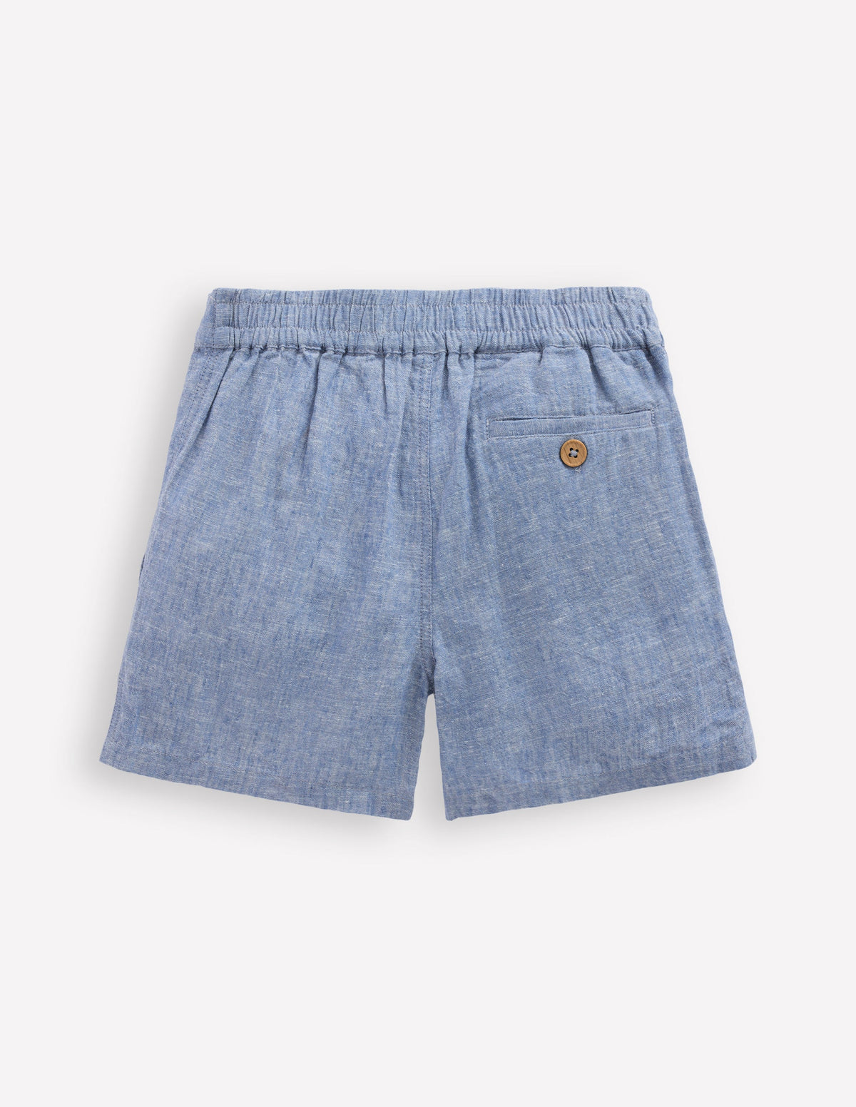 Cotton Linen Shorts-Chambray - Image 2