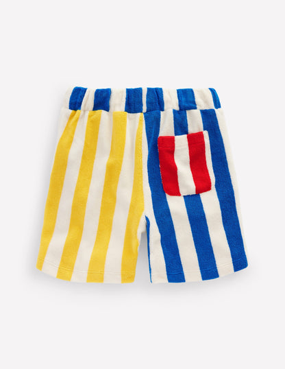 Towelling Shorts-Fiesta and Directoire Stripe-2