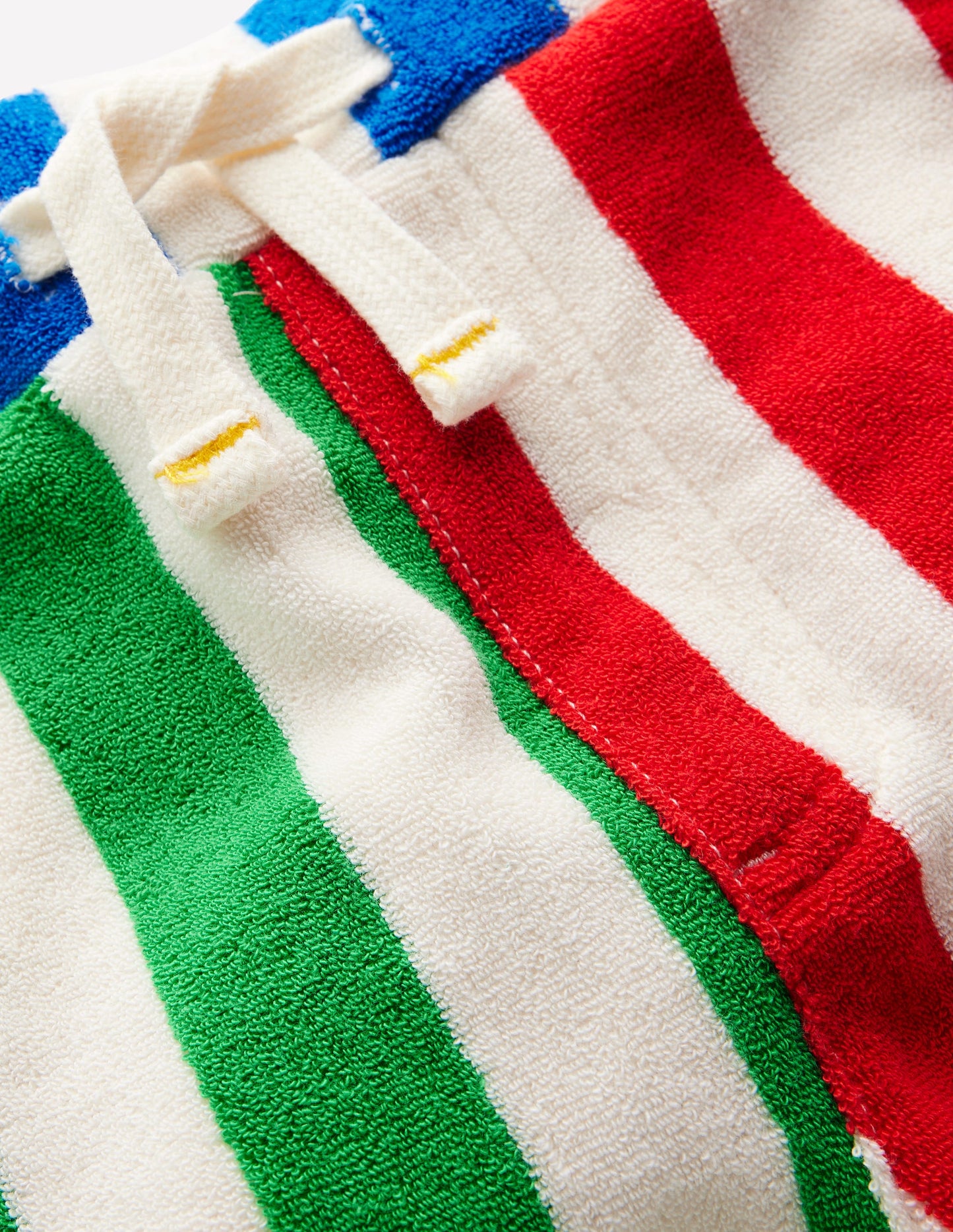 Towelling Shorts-Fiesta and Directoire Stripe