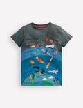 Short Sleeve Graphic T-shirt-Smoke Atmosphere