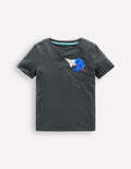 Front & Back Printed T-shirt-Smoke Space