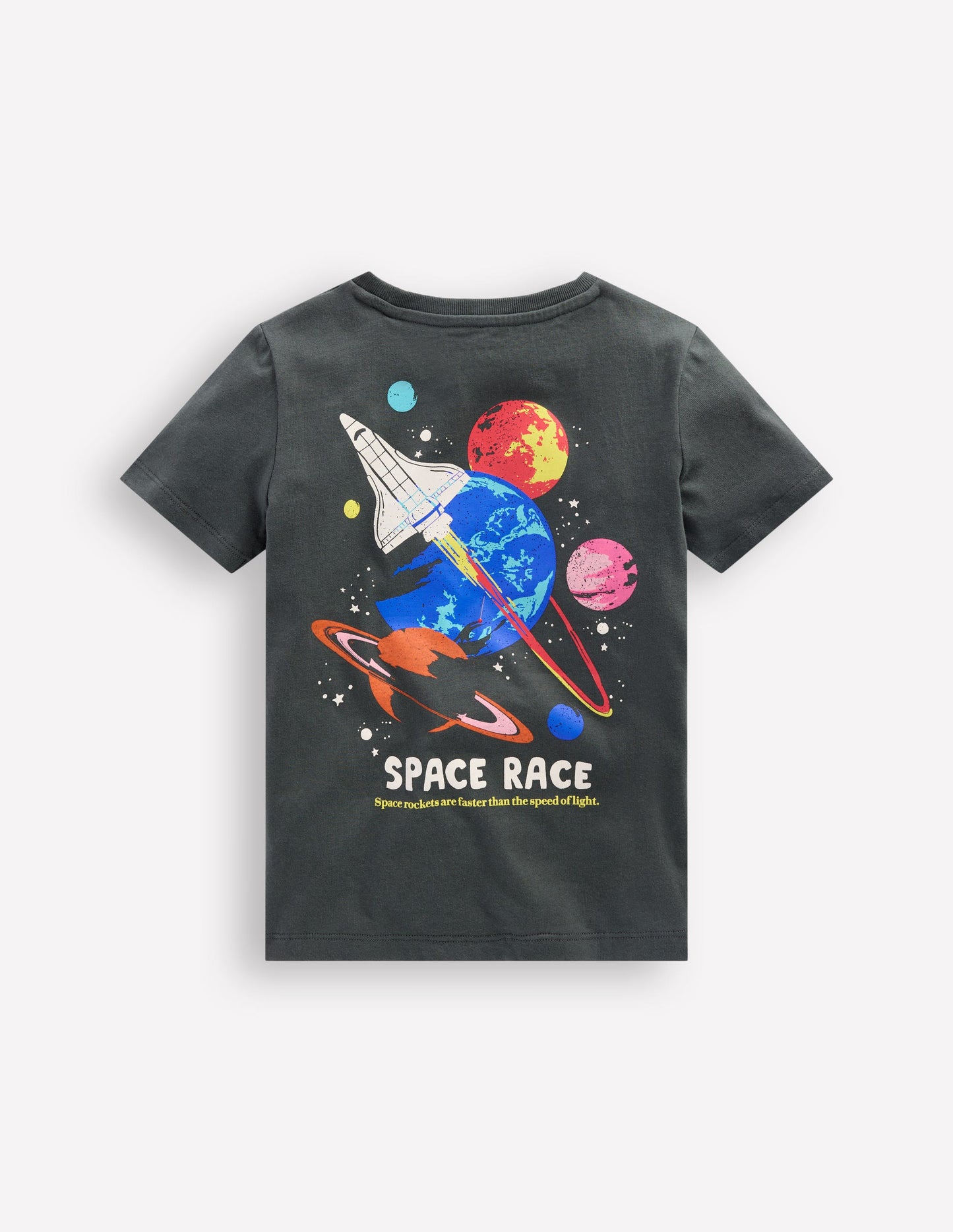 Front & Back Printed T-shirt-Smoke Space
