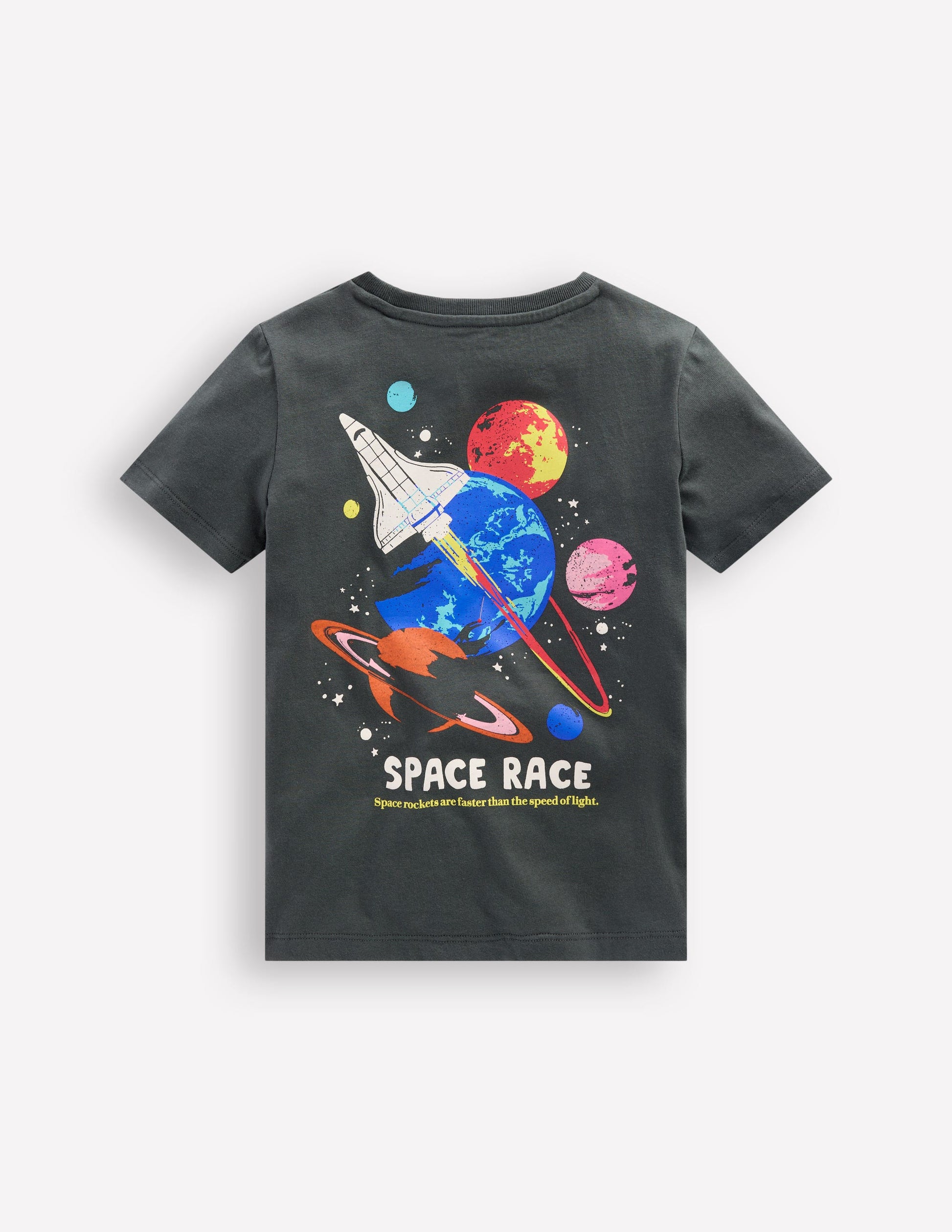 Front & Back Printed T-shirt-Smoke Space-2