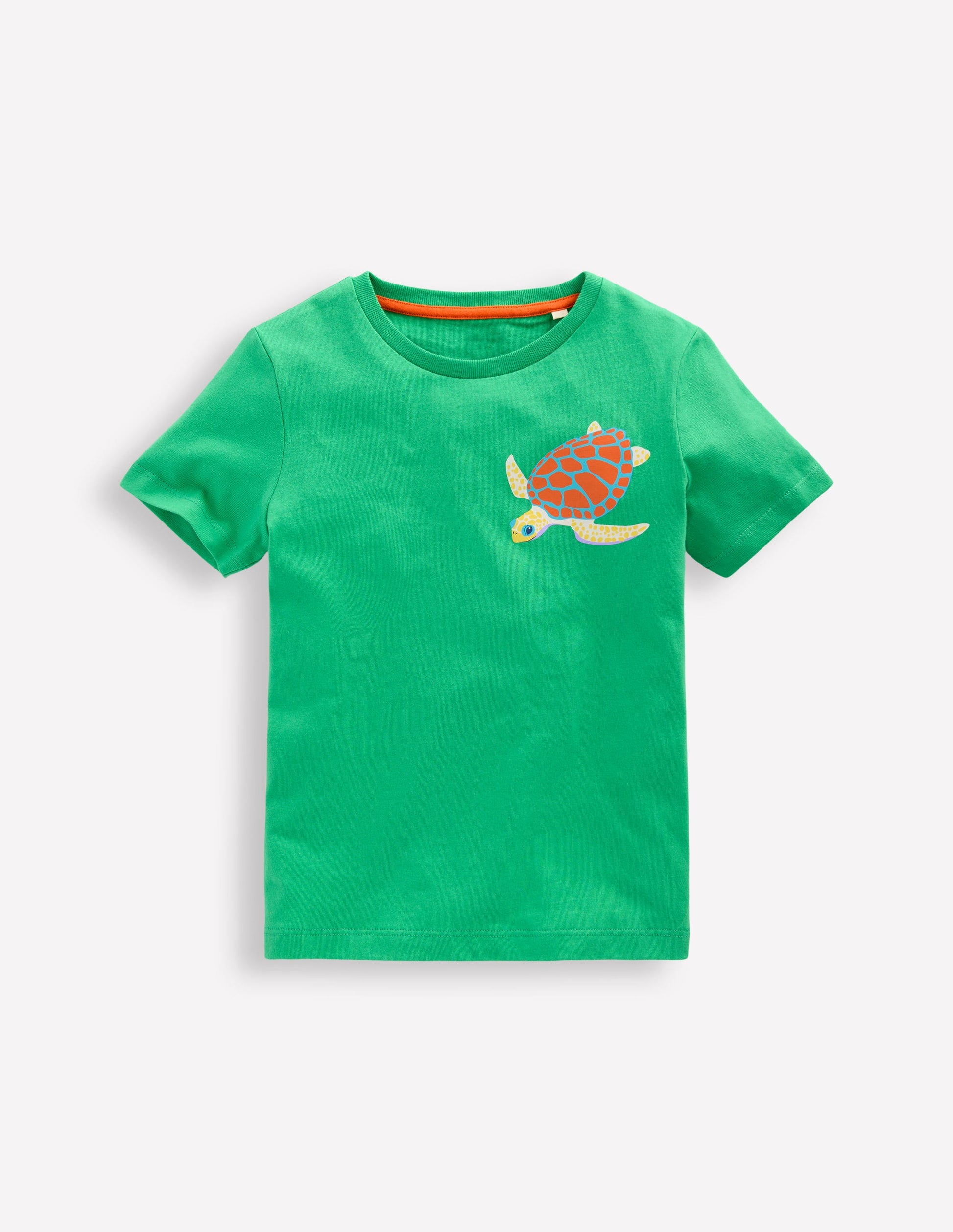 Front & Back Printed T-shirt-Aquamarine Blue Turtles-1