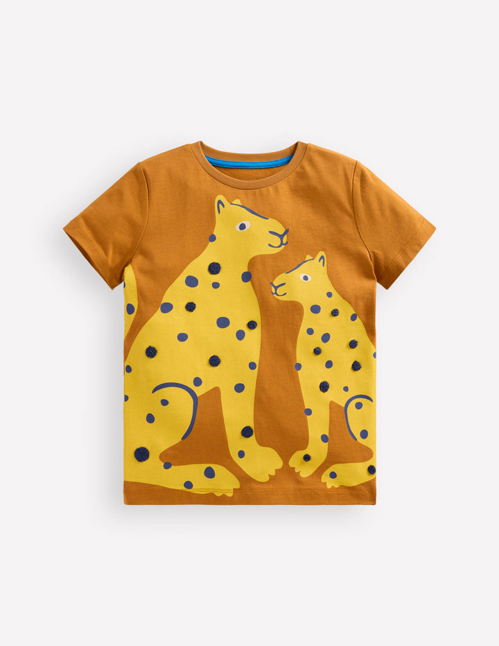 Fun Graphic T-shirt-Cathay Spice Leopard