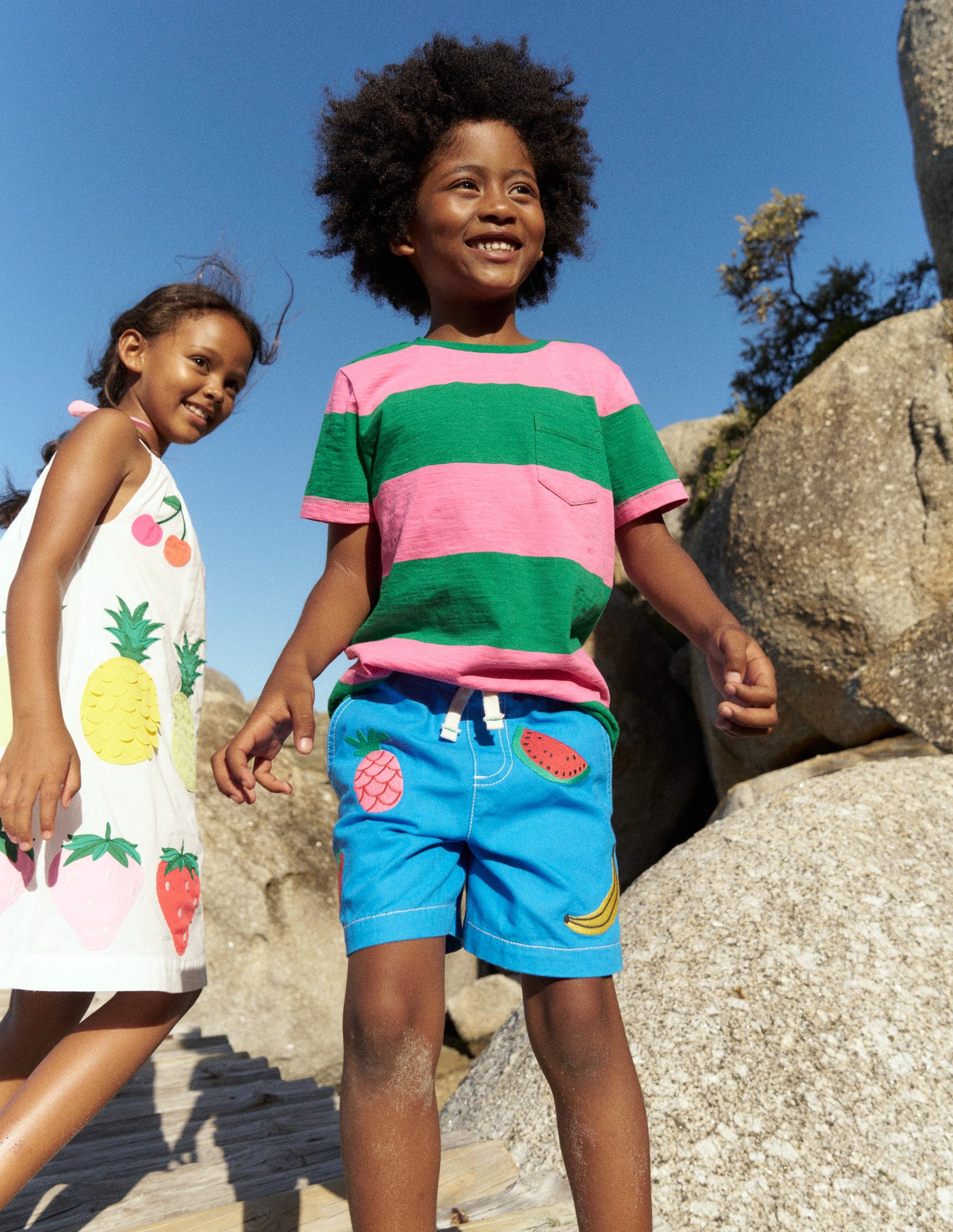 Everyday Short Sleeve T-Shirt-Sorbet Pink/ Rich Emerald-4
