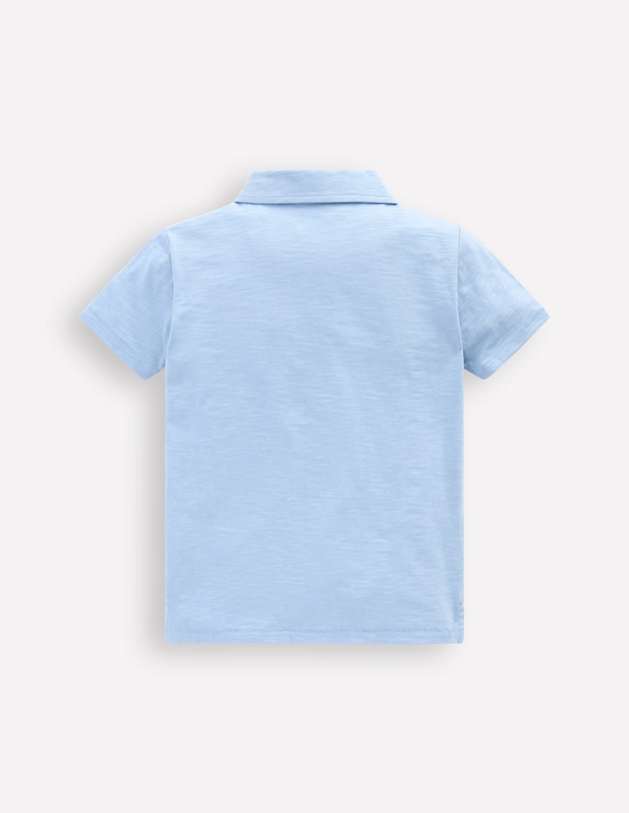 Slub Polo Shirt-Glacier Blue - Image 2