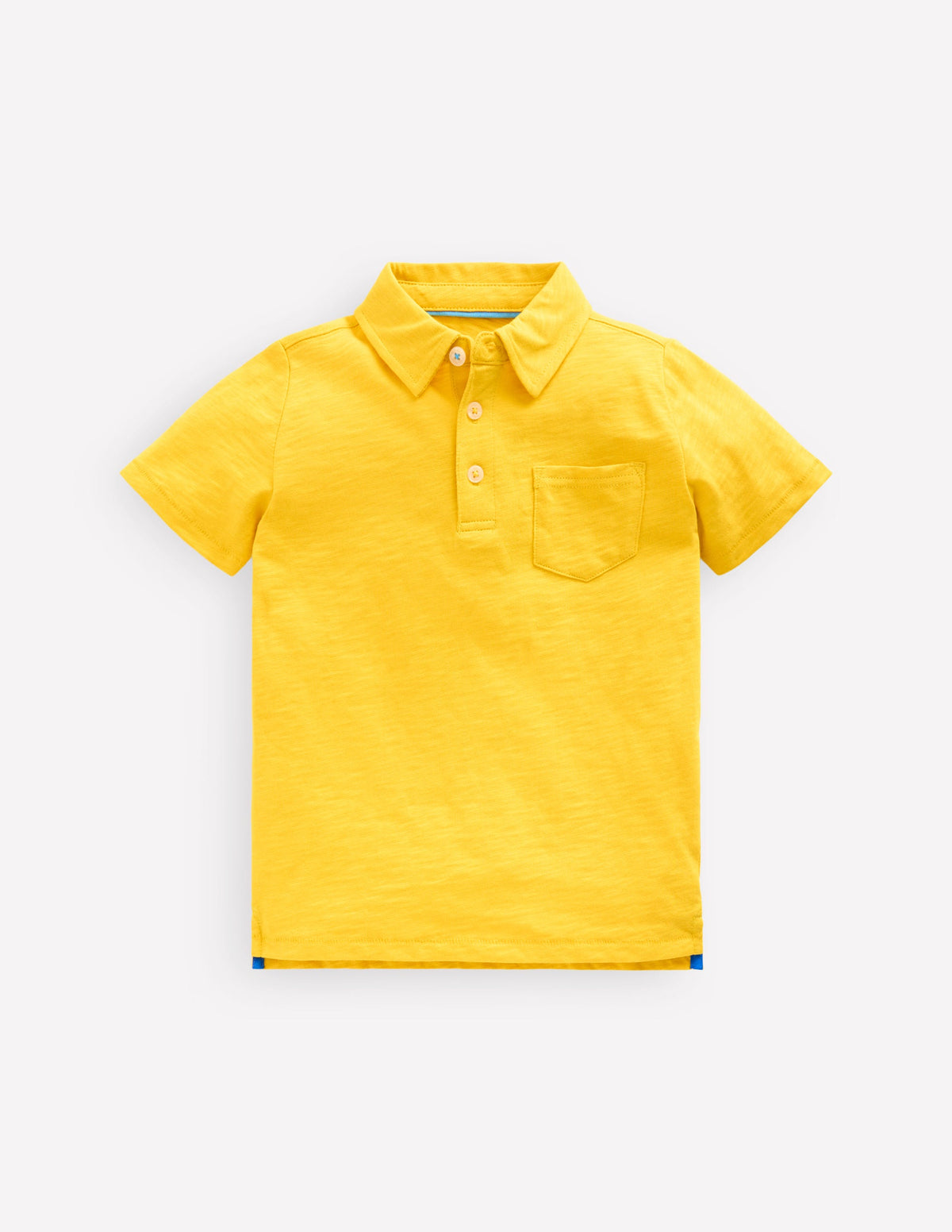 Slub Polo Shirt-Pineapple Yellow - Image 1
