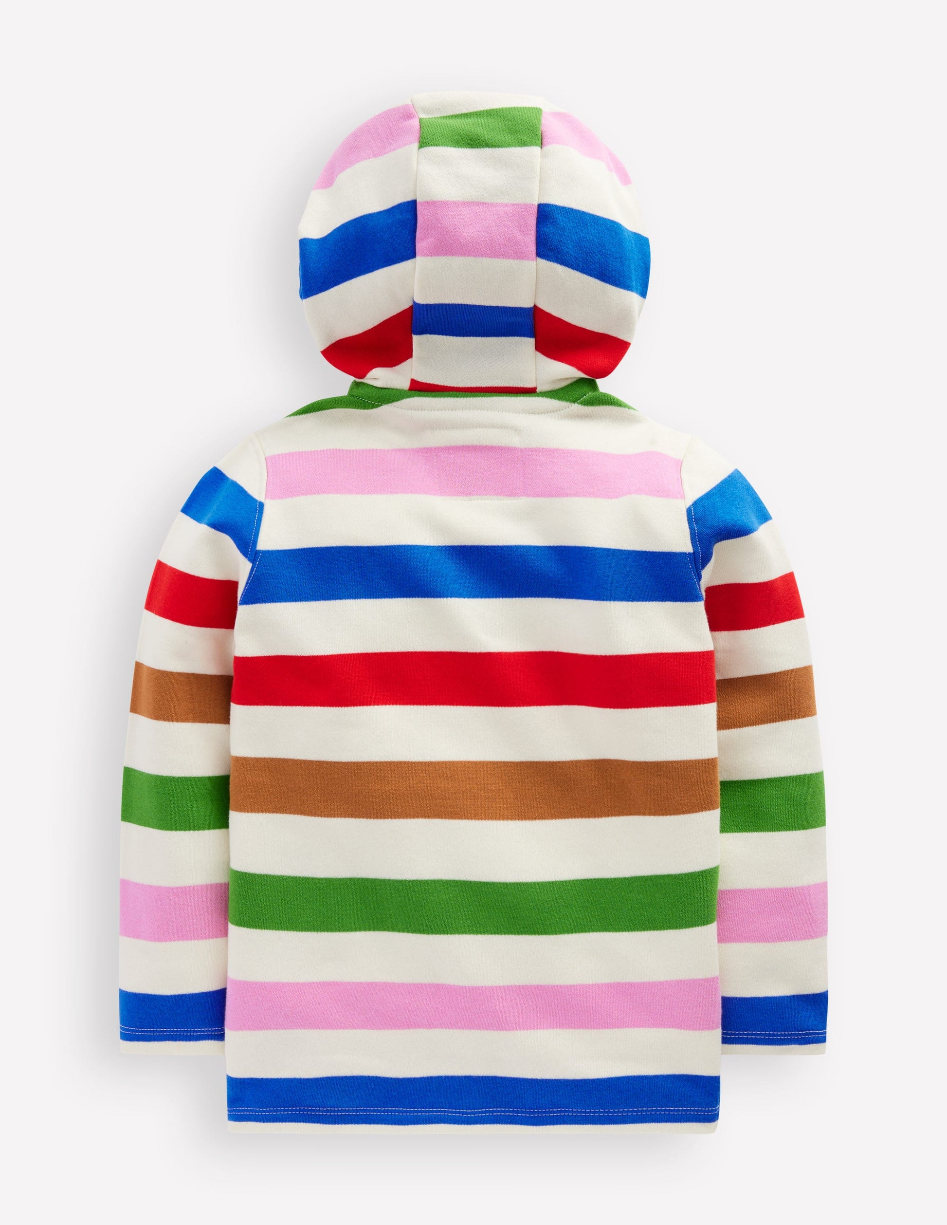 Button Down Hoodie-Gallery Blue Multi Stripe-2