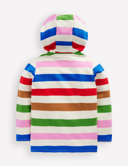 Button Down Hoodie-Gallery Blue Multi Stripe-2