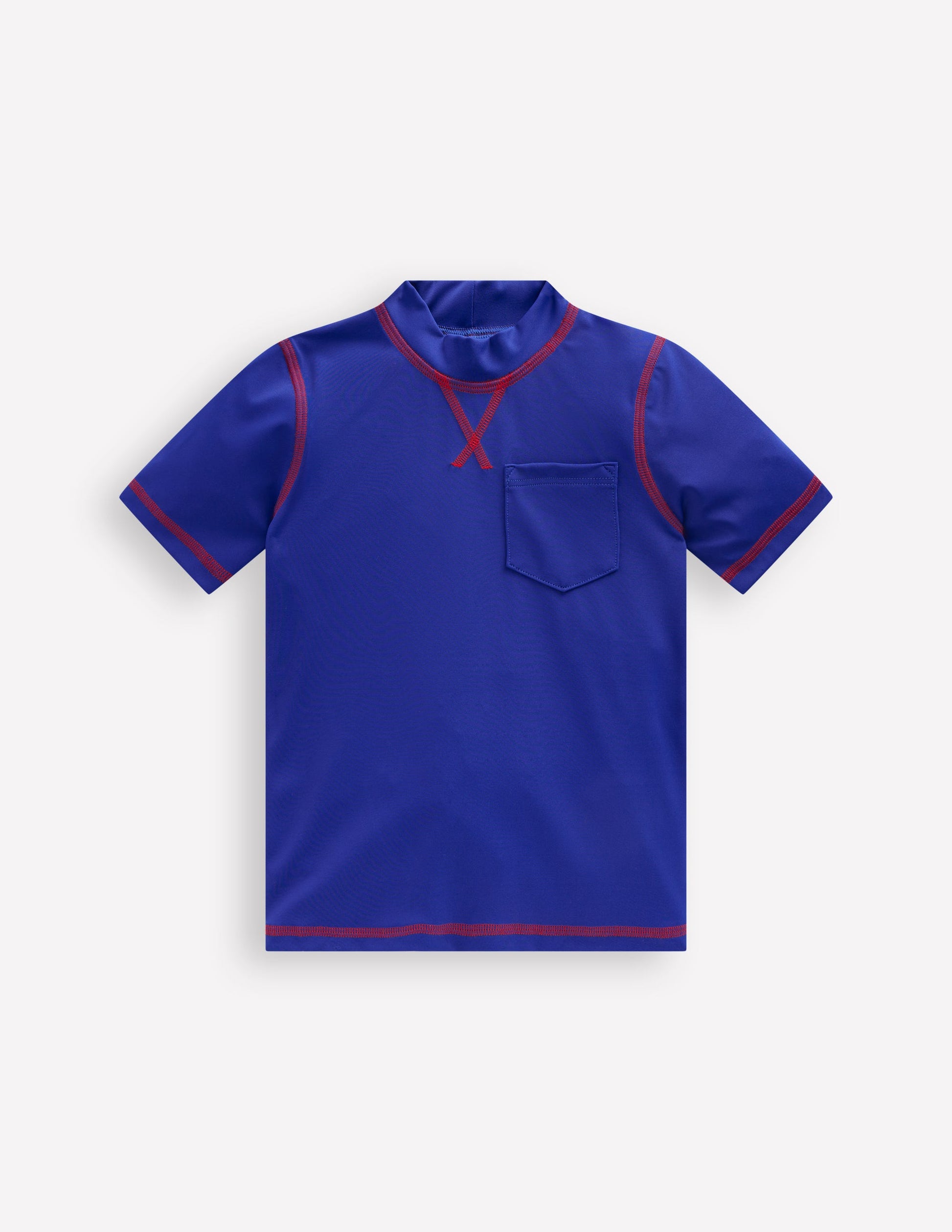 Short Sleeve Rash Vest-Bright Blue-1