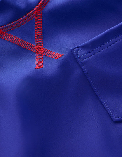 Short Sleeve Rash Vest-Bright Blue-3