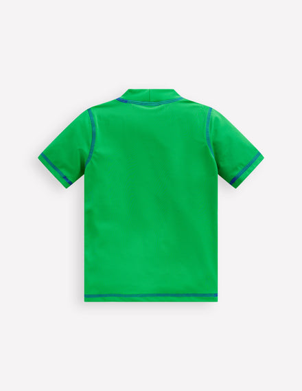 Short Sleeve Rash Vest-Sapling Green