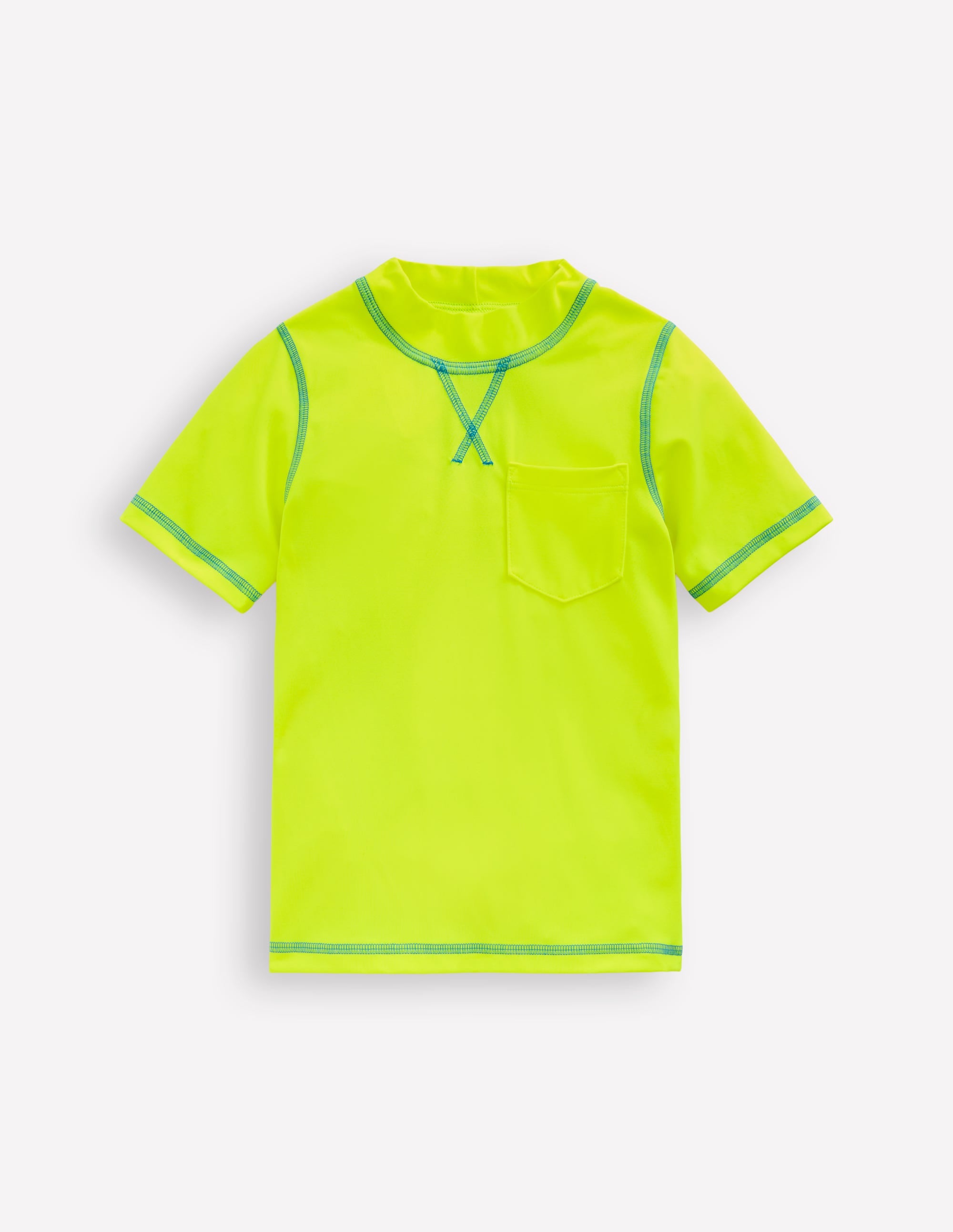 Short Sleeve Rash Vest-Acid Yellow - Image 1