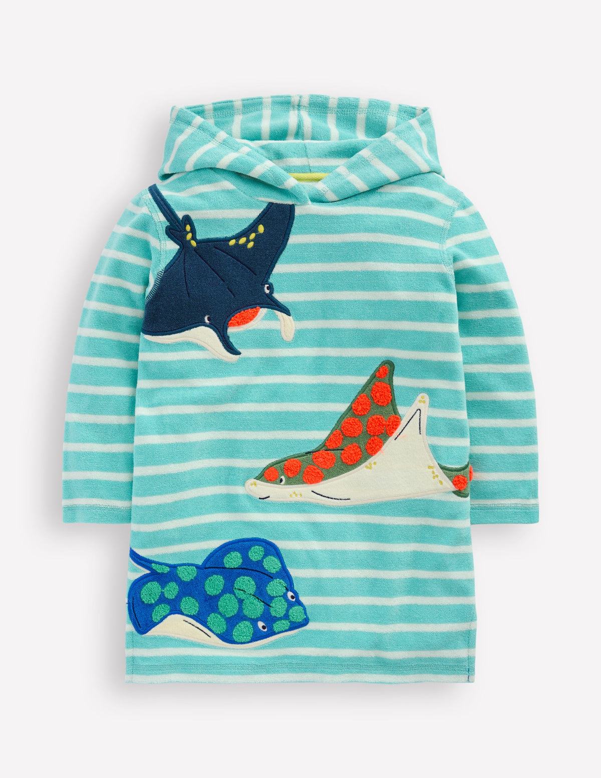 Appliqué Towelling Throw-on-Caribbean Blue Stingray - Image 1