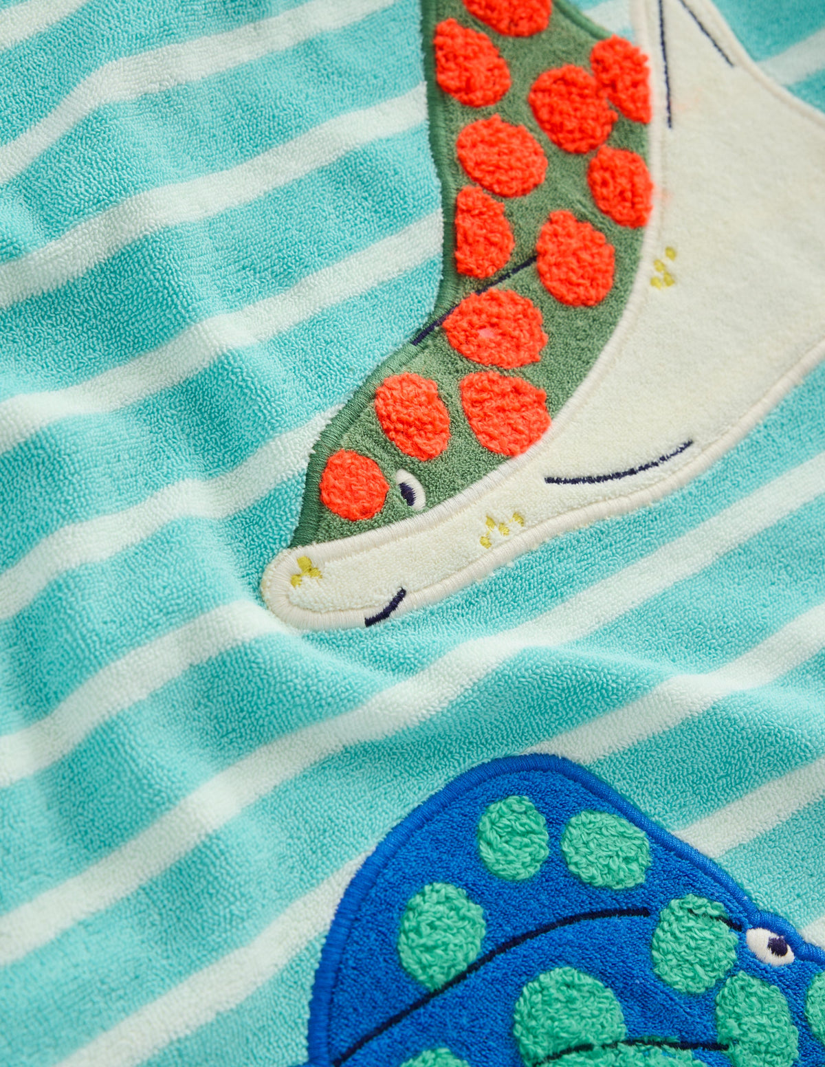Appliqué Towelling Throw-on-Caribbean Blue Stingray - Image 3