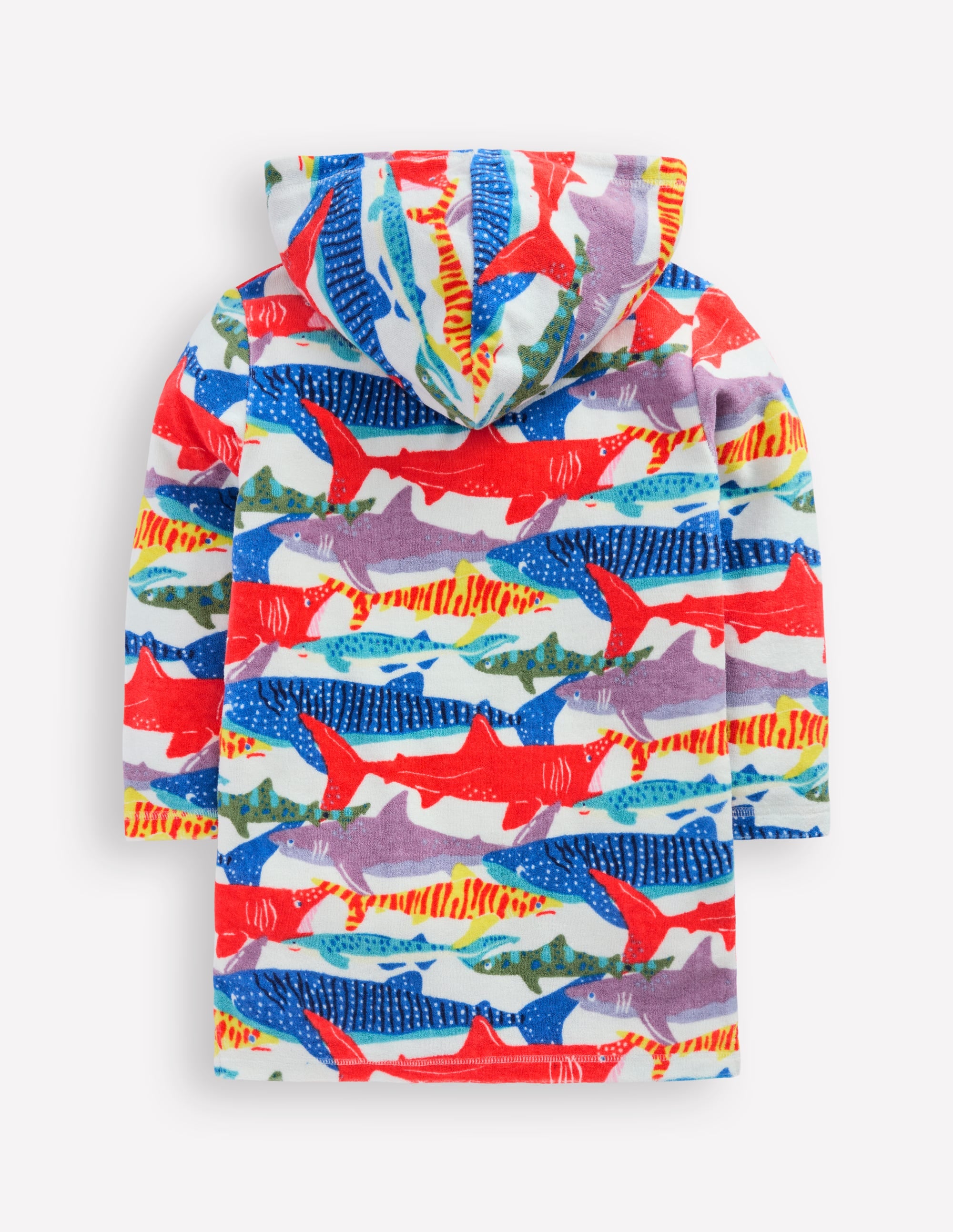 Towelling Zip-Up Throw-On-Ivory Riso Shark - Image 2