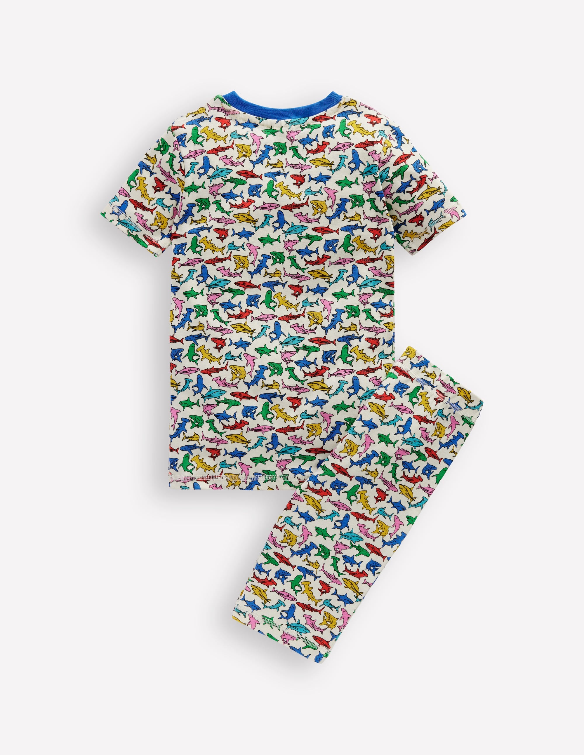 Snug Short John Pyjamas-Multi Sharks - Image 2