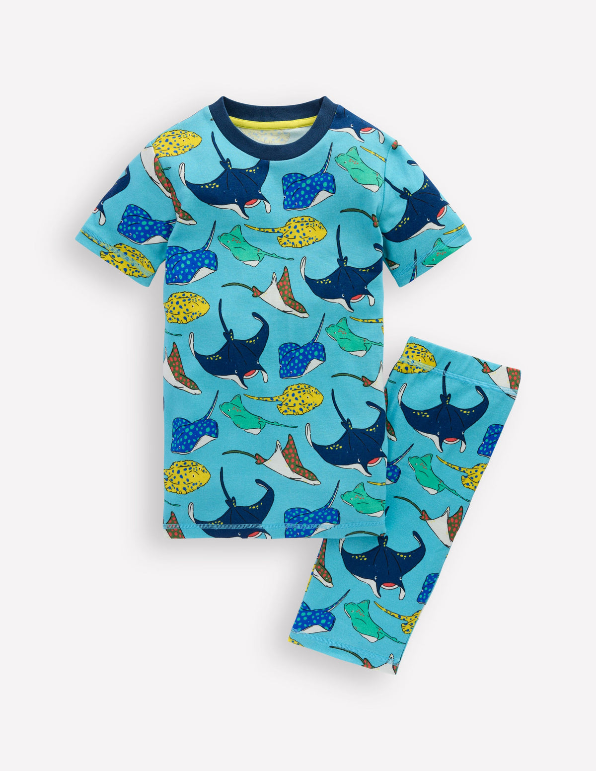 Snug Short John Pyjamas-Caribbean Blue Rays - Image 1