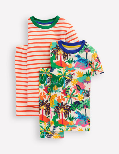 Snug Twin Pack Short Johns-Ivory Multi Jungle-1